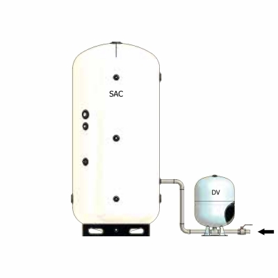 Бак аккумуляторный SAC Elbi (Италия), напольный для горячей воды