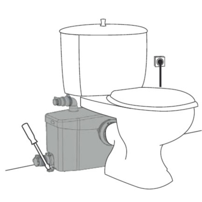 Фекальный насос Geotrit Calpeda (Италия) с измельчителем