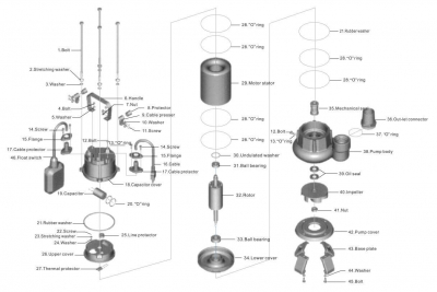 Дренажный насос H2250F-B Happypump, погружной
