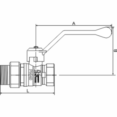 Кран шаровой латунный LD Pride (Россия) ВР-ГШ (американка)