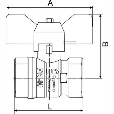 Кран шаровой латунный LD Pride (Россия) ВР-ВР для газа