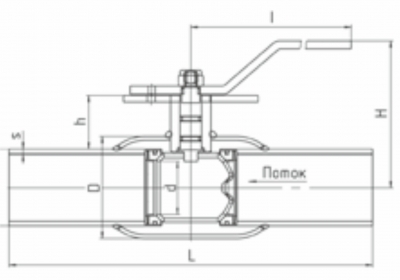 Кран шаровой стальной регулирующий Regula LD (Россия) приварной, стандартнопроходной